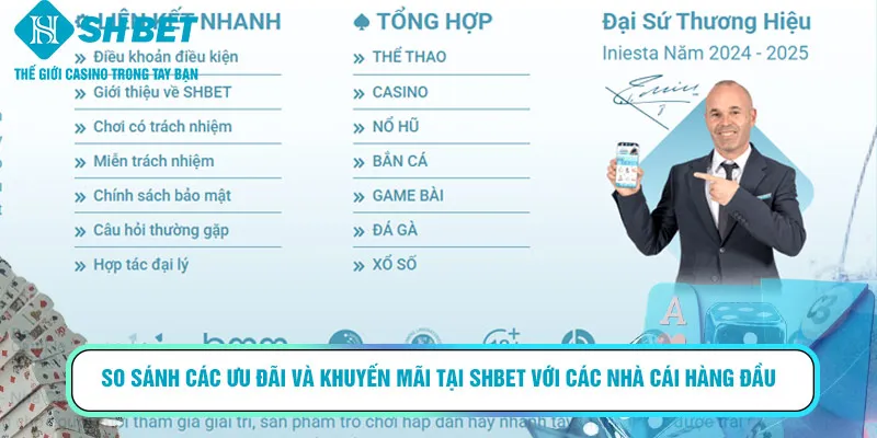 So sánh các ưu đãi và khuyến mãi tại SHBET với các nhà cái hàng đầu